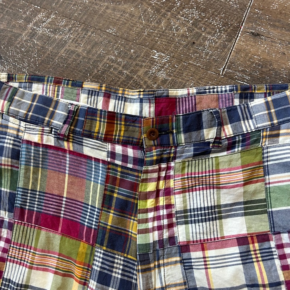 Polo Ralph Lauren Mens Patchwork Madras Prospect Shorts Multi Color Plaid 35 - Picture 3 of 7
